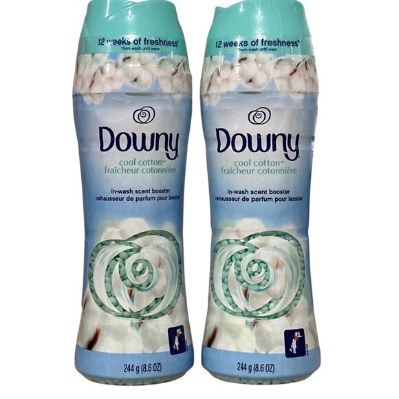 2 Pack- Downy Cool Cotton In-Wash Scent Booster Beads 8.6 Oz - Picture 1 of 3